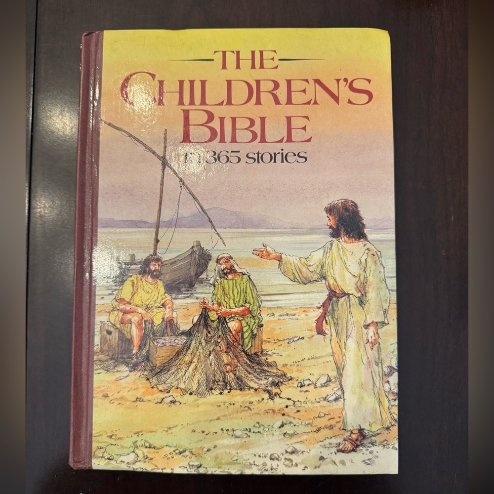 The Children's Bible in 365 Stories by Mary Batchelor.  Hardback